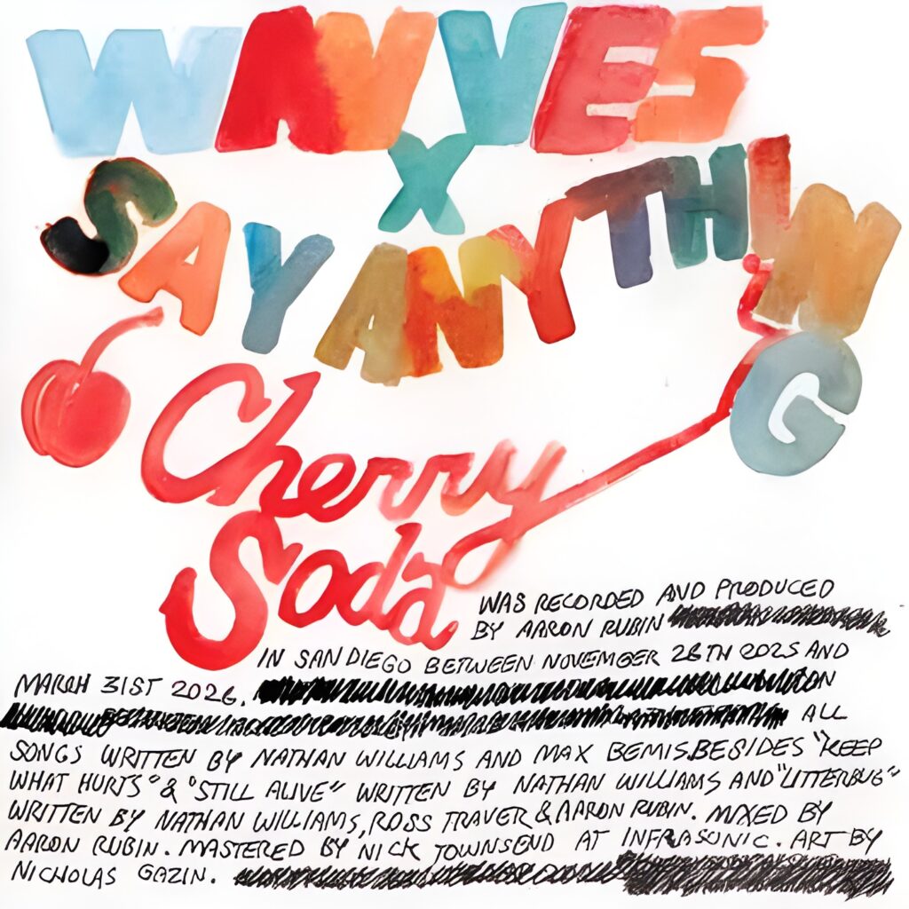 wavves x say anything cherry soda album cover